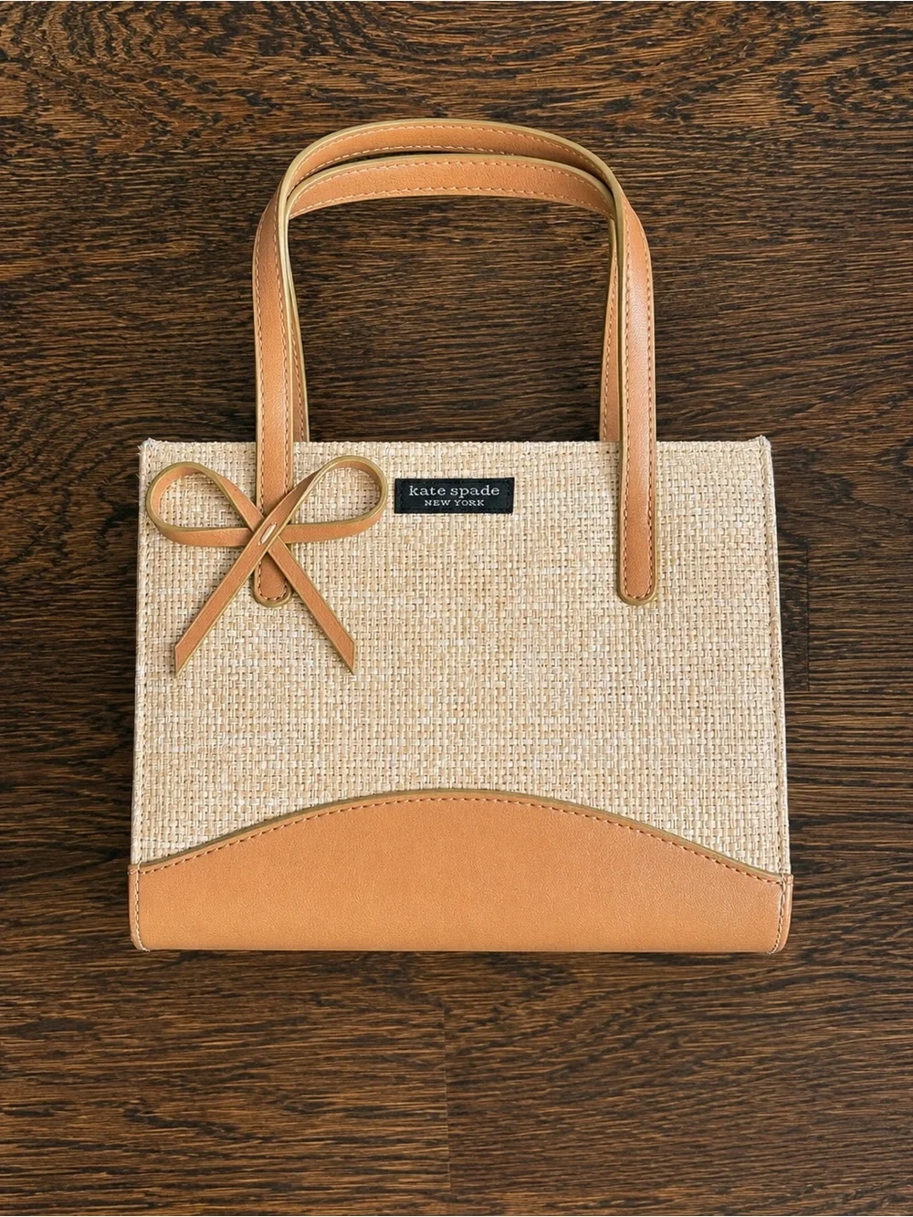 Kate Spade Straw Woven Tote EUC